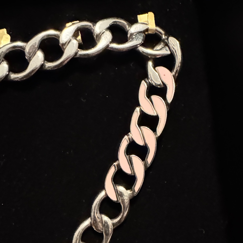 Juicy Couture Silver and Pink Heart & J Charm Toggle Necklace - Picture 3 of 9